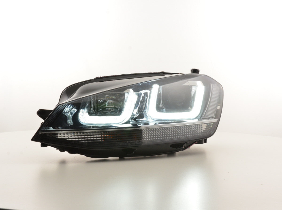 Scheinwerfer Set Daylight LED Tagfahrlicht VW Golf 7 ab 2012 schwarz/chrom Scheinwerfer Set Daylight LED Tagfahrlicht VW Golf 7 ab 2012 schwarz/chrom